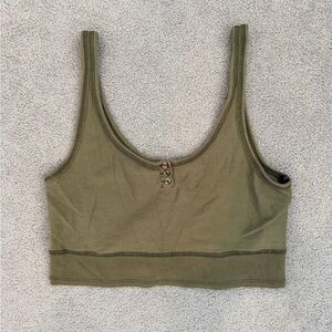 Urban Outfitters Olive Green Crop Top